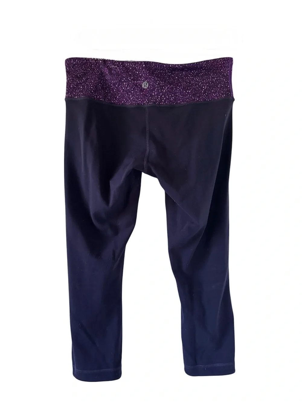 lululemon athletica Wunder Under Reversible Purple and Black Capri Leggings - 8